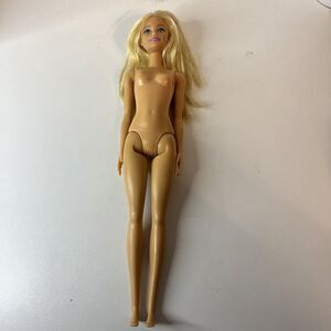 2015 Mattel Barbie doll Blonde Blue Eyes Straight Arms - Nude As Is